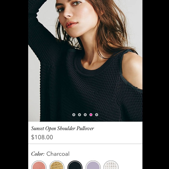 💜bundled Free People Sunset open shoulder pullov - Picture 4 of 4
