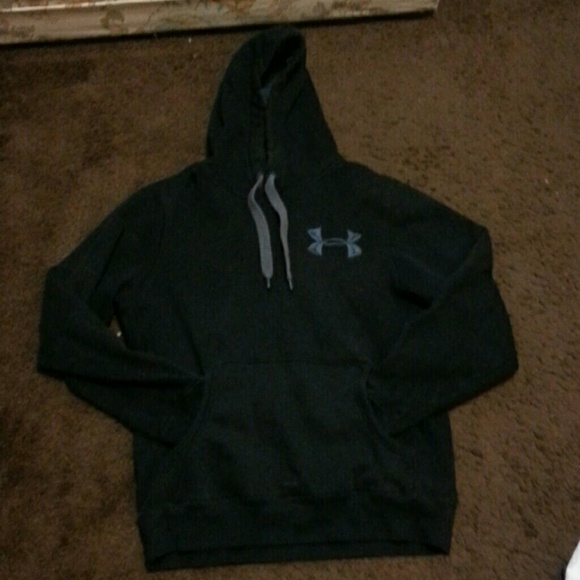 Black and grey mens under armour sweatshirt