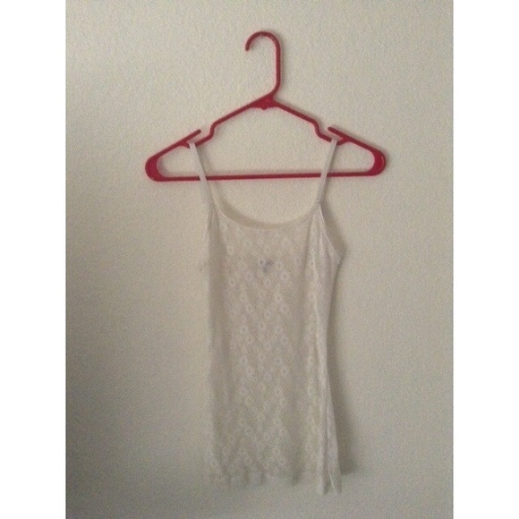 Crochet cream tank top