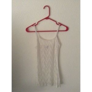 Crochet cream tank top