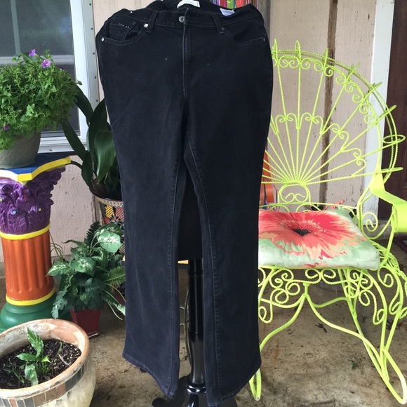 Black boot cut jeans
