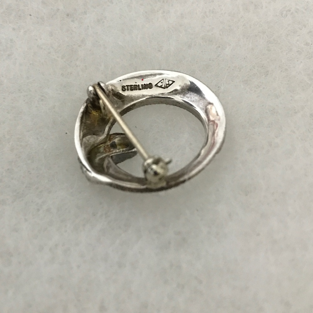 HP! Vintage Judith Jack sterling marcasite pin! - Picture 7 of 8