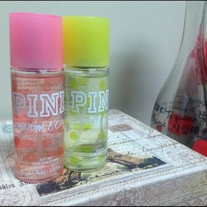 SET OF 2 PINK body sprays