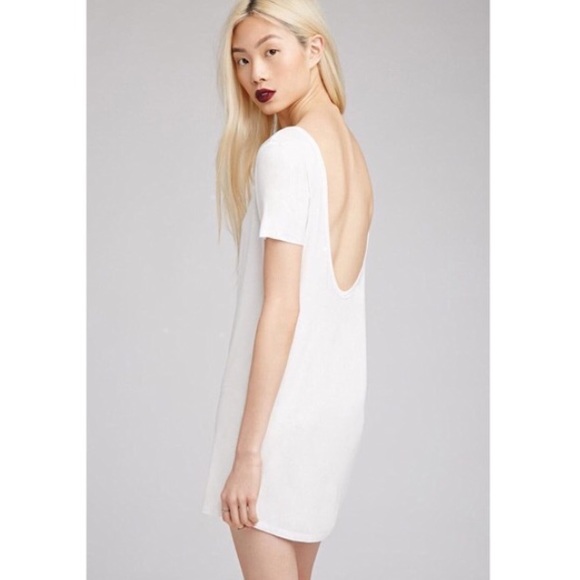 Open back t-shirt dress