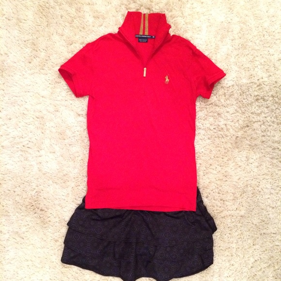 Ralph Lauren Golf collared shirt in red