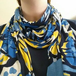 Blue and Yellow Butterfly Wing Scarf