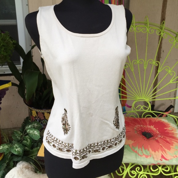 Embellish tank top
