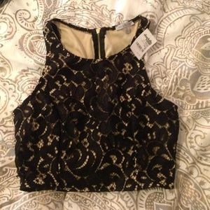 Sexy Black Lace Crop Top NEVER WORN
