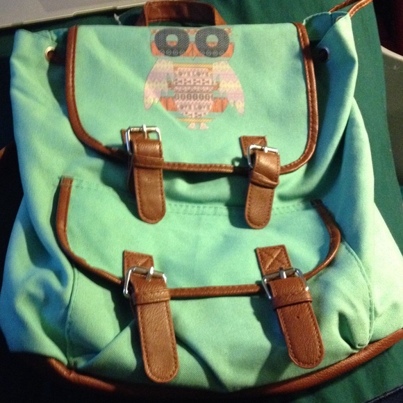 Rue 21 teal owl backpack