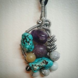 Turqounite & Amethyst with Amazonite Talisman