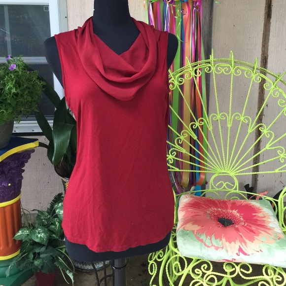 Cowl neck tank top