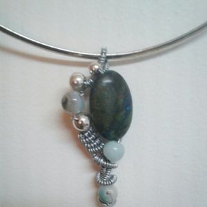 Chyroscolla & Amazonite Alien Talisman