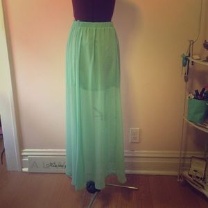 Light blue sheer skirt