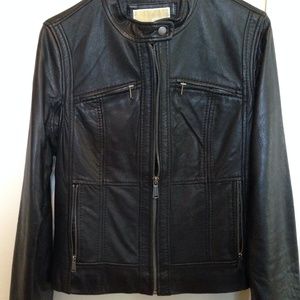 Black leather jacket