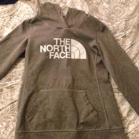 North Face Hoodie in the color Light Charcoal - Picture 2 of 3