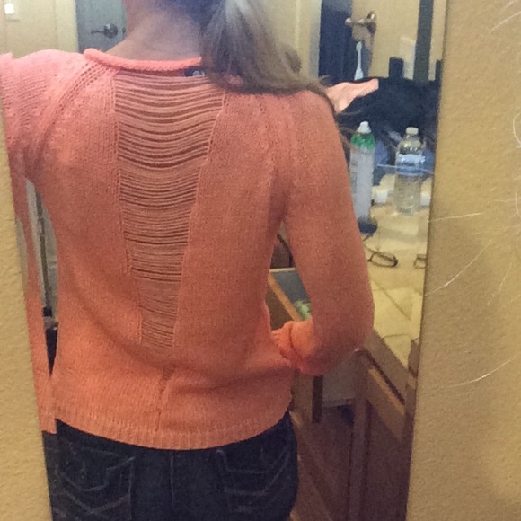 Bright coral sweater - Picture 2 of 2
