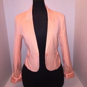 Coral blazer, worn once, size 6, perfect condition