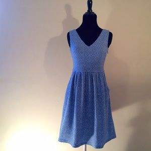 Diamond Blue Dress, J.Crew Sweater and Vest Bundle