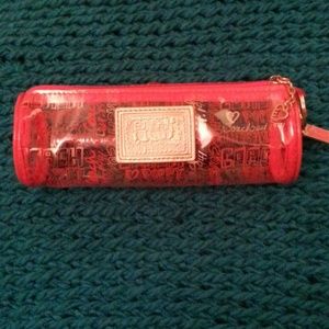 COACH POPPY COSMETIC PENCIL POUCH BRUSH CASE