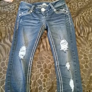 Distressed jeans
