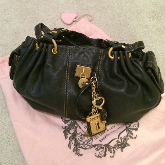Juicy Couture Black Leather Tote
