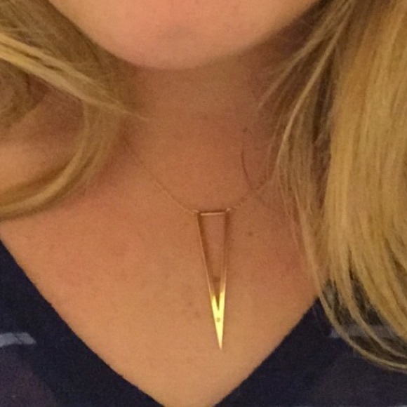 Gold triangle necklace