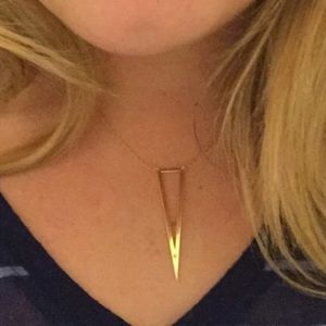 Gold triangle necklace