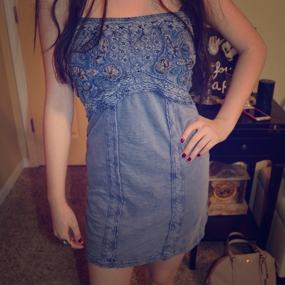 Free People strapless casual dress