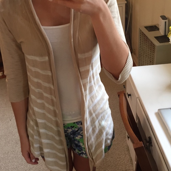 OneA Beige and White Sweater from Nordstrom