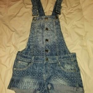 Floral print overall