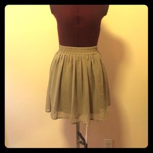 Forever21 tan sheer skirt