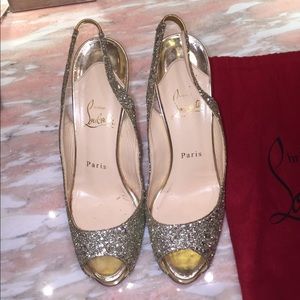 💛REDUCED Christian Louboutin Gold Heels💛