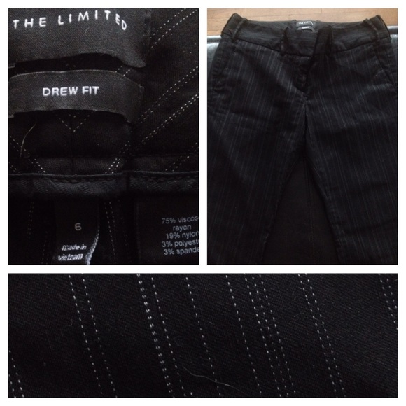 The limited black and white pinstripe dress pants