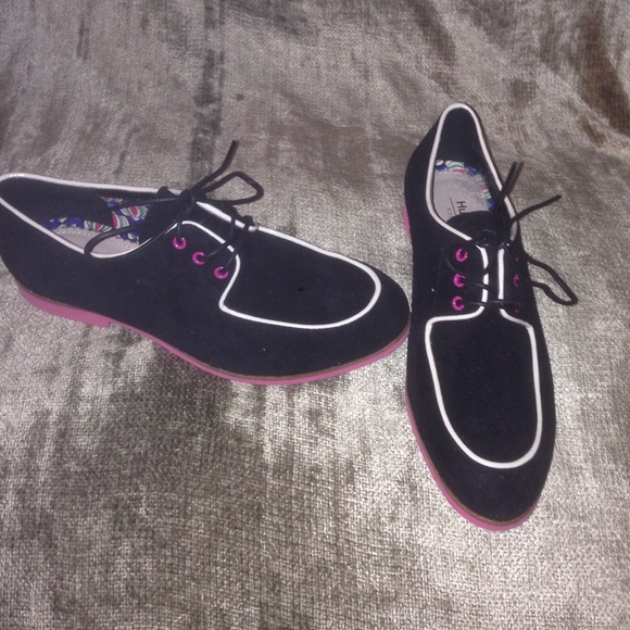 Black suede Hush Puppies