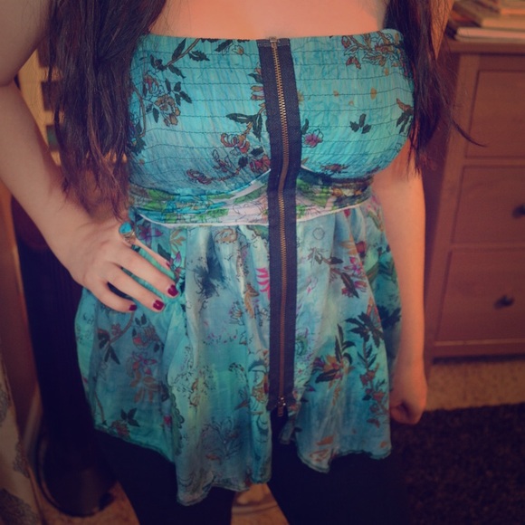 Free People strapless top