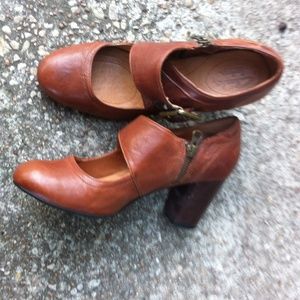 Clarke's brown shoes.