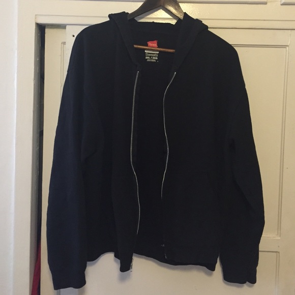 2XL black zip up sweatshirt
