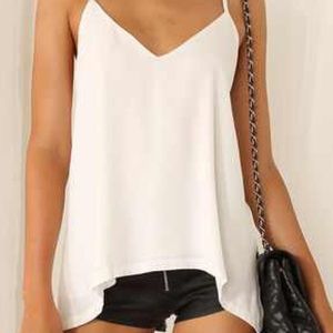 White spaghetti strap top