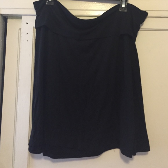 XL black cotton skirt