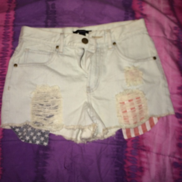 American flag Forever 21 shorts