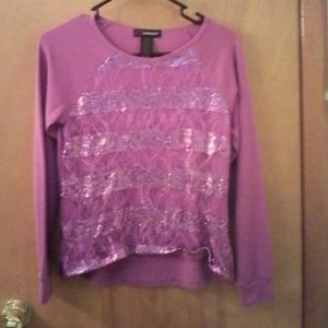 Purple fancy long sleeved shirt