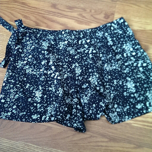 Black printed shorts