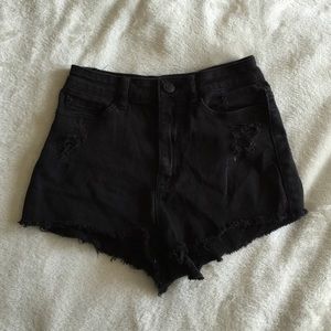 BDG Black Cheekster High Waisted Shorts