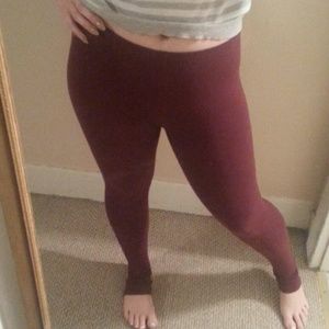 Deep Burgundy Leggings