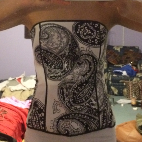 White House Black Market Paisley Bustier