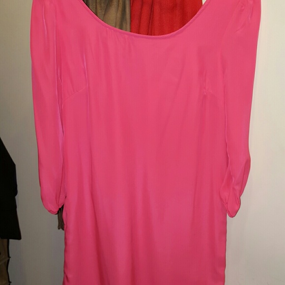 NWT Hot pink chiffon dress - Picture 2 of 4