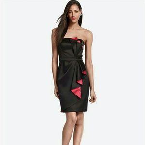 White House Black Market Satin Cocktail Strapless