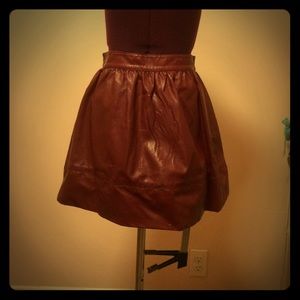 Forever21 faux leather circle skirt