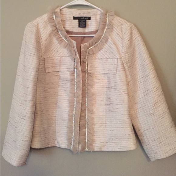 Willi Smith nude/metallic blazer