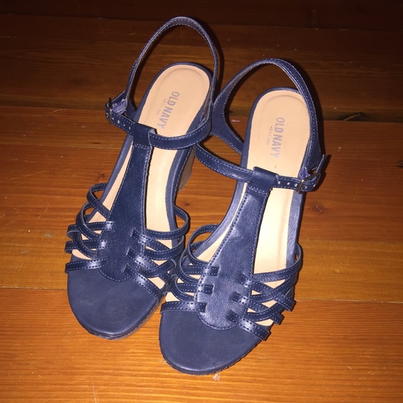 Navy Platform Wedges